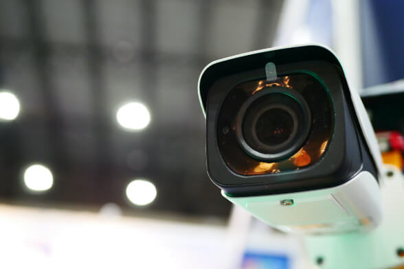 protective-surveillance A security surveillance video camera.