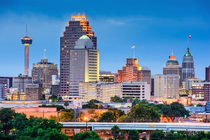 San Antonio, TX skyline.